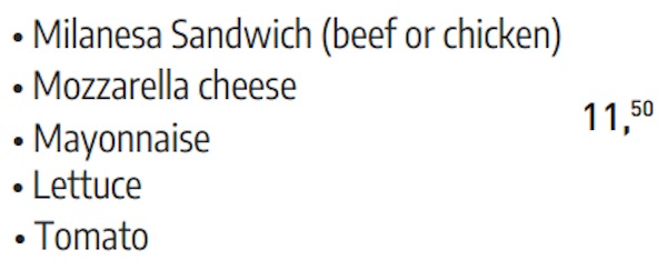 carta ingles bocadillos bocanesa